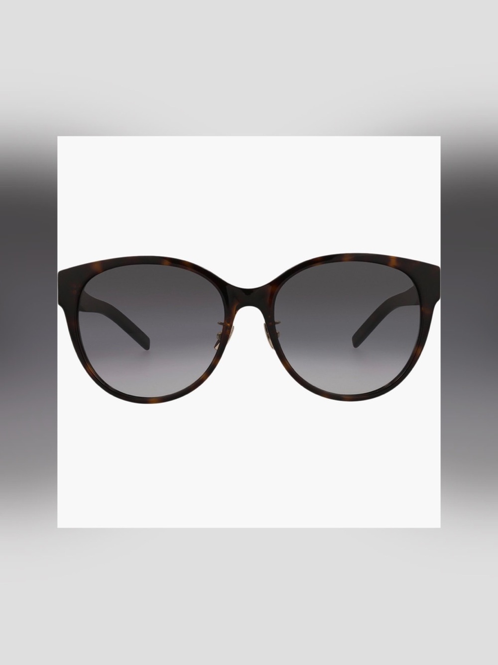 Saint Laurent 57mm Tortoiseshell Round Gradient Sunglasses with Gold Accent - Picture 2 of 4